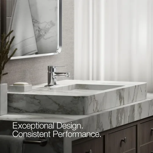 Miniatura 5 de KOHLER 16027-4-CP - Grifo para lavabo de baño con una sola manija, cromo pulido, tamaño único