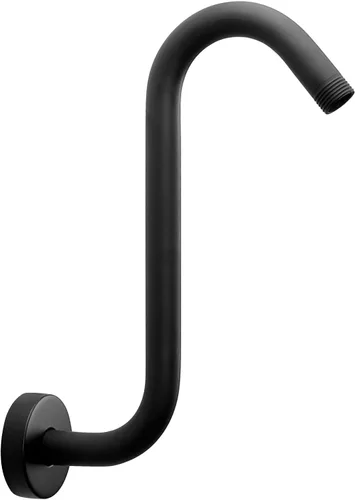 Miniatura 9 de NearMoon Brazo elevador de cabezal de ducha en forma de S, brazo extensor de ducha con brida, conexión estándar de 1/2 pulgada, accesorio de baño