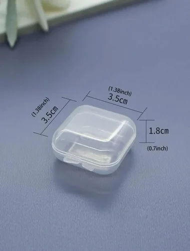 Miniatura 7 de 10pcs mini caja de almacenamiento de joyería transparente, multifuncional, portátil