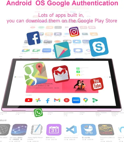 Miniatura 4 de Tablet de 10 Pulgadas Android Tablets 10" Tableta Computadora con 32GB ROM 2GB RAM Soporta Expansión de 1TB Cámara 2MP+8MP WiFi BT Pantalla HD