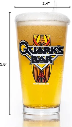 Miniatura 7 de STAR TREK Quark's Bar - Vaso de pinta impreso, con licencia oficial, calidad premium, cristalería artesanal, vaso de cerveza de 16 onzas, regalo