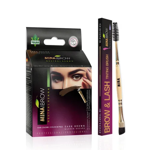 Miniatura 33 de MINA iBrow Kit de Color de Henna Profesional para Cabello con Paquete Combinado de Pincel Cubre Cabello Canoso - Dura hasta 6 semanas Sin