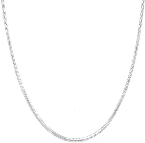 Miniatura 9 de Plata de ley 0.079 in (2 mm), 0.098 in (2.5 mm), 0.118 in (3 mm), 0.157 in (4 mm), 0.197 in (5 mm), cadena de serpiente redonda, collar de cadena