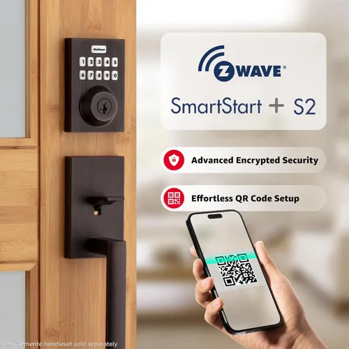 Miniatura 4 de Kwikset HomeConnect 620 Z-Wave con teclado inteligente de largo alcance, cerradura sin llave conveniente, códigos de usuario personalizables, Bronce