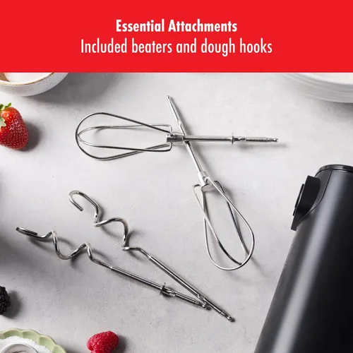 Miniatura 8 de ZWILLING Xtend - Juego de batidoras de mano inalámbricas, batidora de mano eléctrica de 3 velocidades con batidores y ganchos para masa, potente
