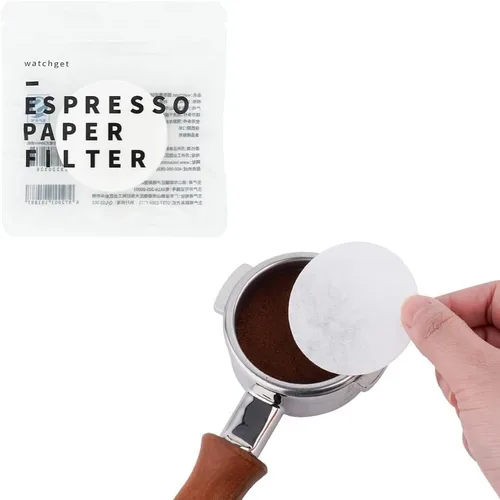 Miniatura 9 de watchget Filtros de papel espresso de 2.008 in, 1000 piezas de papel de filtro de café sin blanquear para cestas portafiltros de 2.008 in