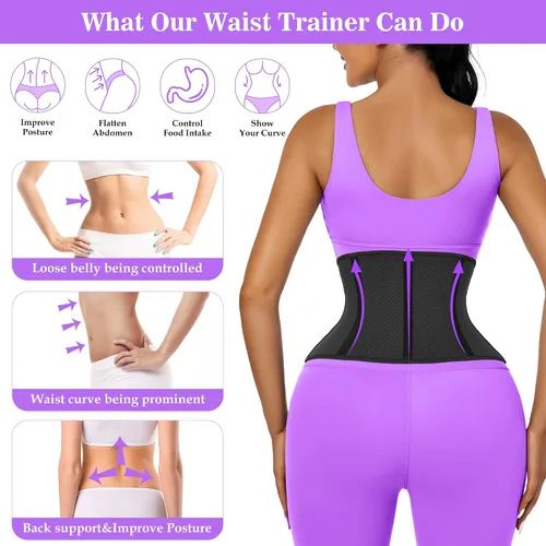 Miniatura 4 de Entrenador de Cintura de Torso Corto para Mujer, Baja la Grasa del Vientre, Fajas Colombianas de Entrenamiento, Corsé Moldeador de Cintura