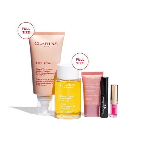 Miniatura 3 de Clarins Aceite de tratamiento corporal tónico Cuidado del embarazo de estrías La elasticidad de la piel se mejora después de 28 días* Firmas