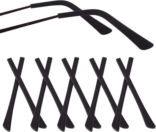 10 pares de puntas de silicona antideslizantes para las orejas, funda de tubo, puntas de repuesto suaves solo para lentes de sol de alambre delgado,