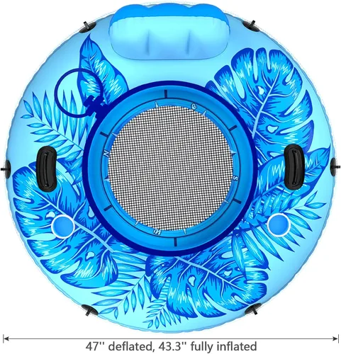 Miniatura 7 de Jasonwell Flotador inflable de tubo de río, flotador de río resistente, flotadores de piscina para lago, tubos de agua de primera calidad