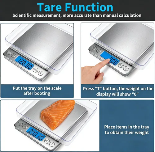 Miniatura 4 de Báscula digital de gramos, 35.27 oz/0.00 oz, báscula para alimentos y gramos, báscula de cocina con carga USB mejorada para cocinar, hornear