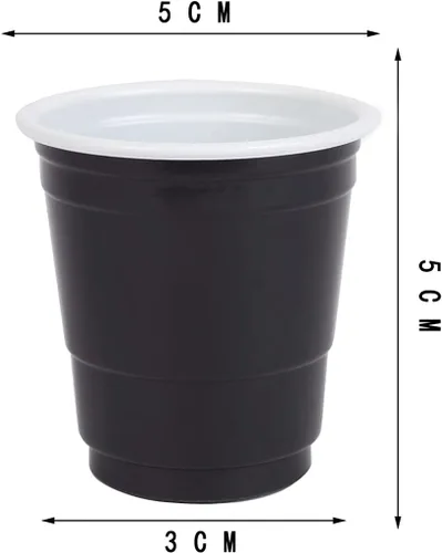 Miniatura 5 de Vasos de chupito de plástico reutilizables – Vasos de fiesta de 2 onzas en varios colores rosa, azul, verde, negro Perfecto para fiestas