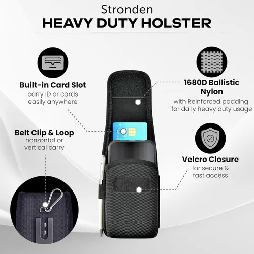 Miniatura 2 de Stronden Funda resistente para Samsung Galaxy S26, S25, S24, S23, Google Pixel 10, 10a, 9, 9a, 8, 7a – Funda de nailon de grado militar, funda