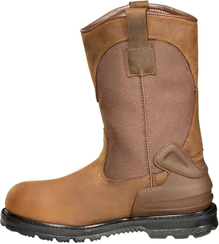 Miniatura 2 de Carhartt Wellington CMP1100 - Botas de trabajo de cuero para hombre de 11 pulgadas, impermeables, suaves, Bison Marrón aceitado bronceado