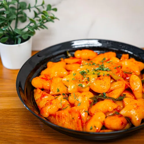 Miniatura 9 de Pastel de arroz coreano, Tteokbokki, divertido formato y masticable, 1 paquete (2 paquetes individuales) Vegano, sin OMG, sin gluten, fácil