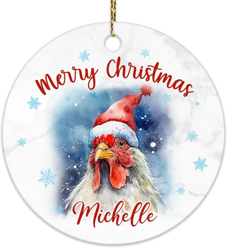 Miniatura 28 de Hyturtle Adorno de Navidad personalizado para amantes de las llamas, adorno de cerámica con nombre personalizado de llama, regalos lindos