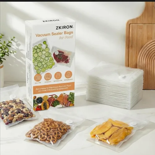 Miniatura 7 de ZKIRON Bolsas selladoras al vacío reutilizables para alimentos, paquete de 20 – Bolsas pequeñas de almacenamiento de alimentos, sin BPA, doble