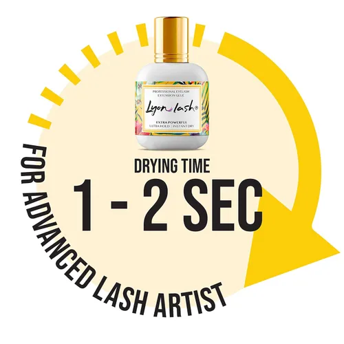 Miniatura 2 de Pegamento de extensión de pestañas extra potente de 0.3 fl oz – Lyon lash Performance Glue 1-2 segundos de tiempo de secado 6-8 semanas