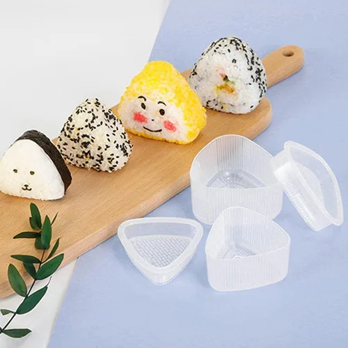 Miniatura 7 de Molde Onigiri, prensa para hacer Musubi y 2 moldes de arroz triangulares, kit de musubi antiadherente, haz tu propio sushi en casa