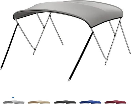 Miniatura 12 de KEMIMOTO Bimini Top para barco, Cubiertas Bimini Tops de Lona de Grado Marino 600D Toldo para Barco con 6 pies de Longitud 54 pulgadas - 96 pulgadas