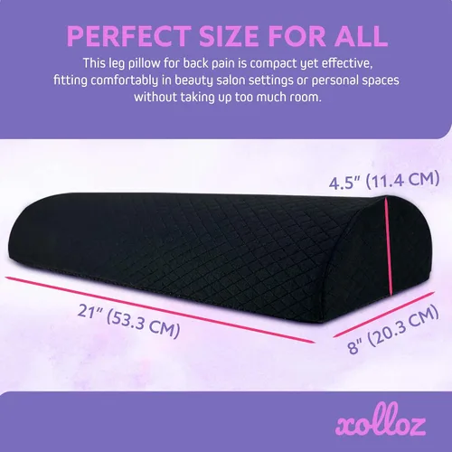 Miniatura 2 de Almohada de Rodilla para Dormir Boca Arriba – Almohada Cilíndrica con Base Antideslizante, Soporte Lumbar Cilíndrico para Piernas y Columna, Cojín