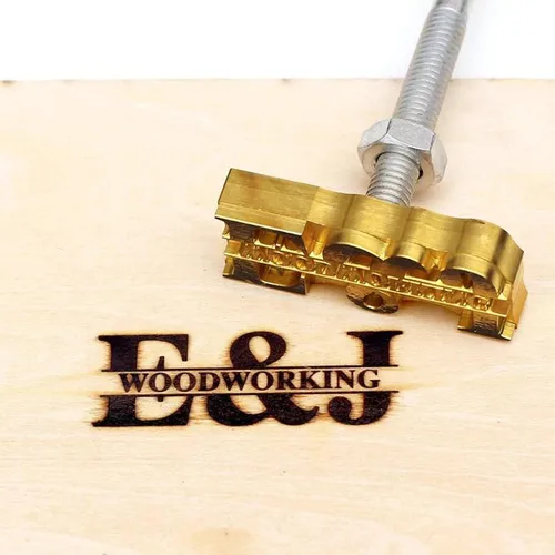Arokimi Hierro de marca de madera personalizado para carpintería, cuero, plástico y más (6 x 6 pulgadas)