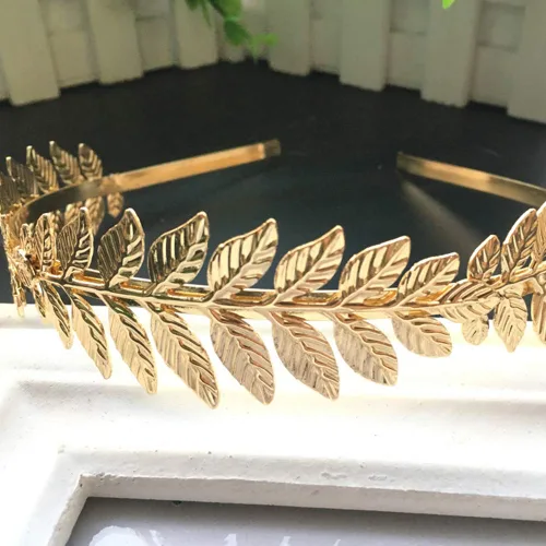 Miniatura 6 de WLBON Diadema de hojas de Halloween, corona de diosa romana, bandas para el cabello, diadema de hojas, diadema para mujer, Navidad, boda