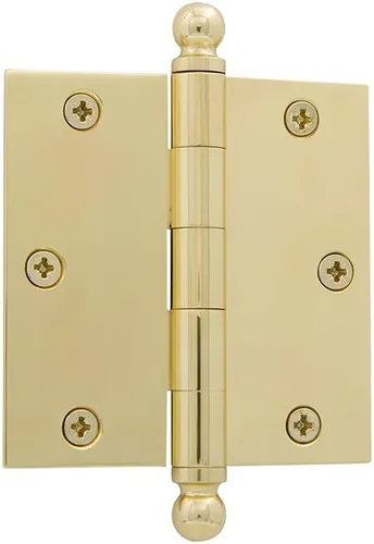 Miniatura 12 de Grandeur Hardware 824304 Bisagra residencial con punta de bellota de 3.5 pulgadas con esquinas de radio de 5/8 pulgadas en peltre antiguo