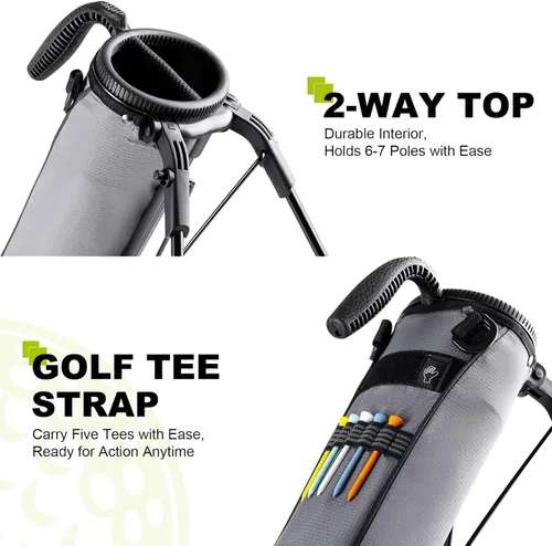 Miniatura 5 de UNIHIMAL Bolsa de Golf Ligera con Soporte para Transportar – Fácil de Transportar y Duradera Bolsa de Golf Pitch n Putt para el Campo de Práctica