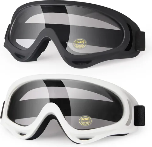 Miniatura 7 de Gafas transparentes para motocross, ATV, motocicletas, motocross, ciclismo, UTV, todoterreno, esquí, gafas protectoras antivaho, a prueba de polvo