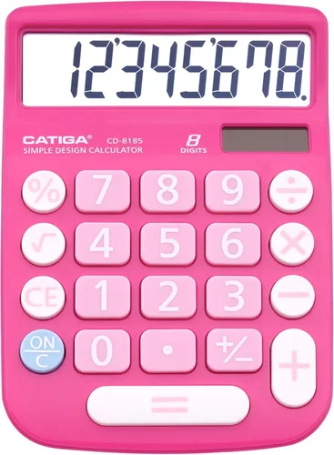 Miniatura 13 de Calculadora básica: Catiga - Calculadora de oficina y estilo doméstico, educativa, adecuada para la escuela, la empresa y uso personal, Negro