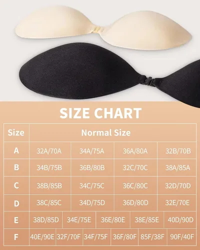 Miniatura 7 de Adhesive Bra Push Up for Women 2 Pair, Sticky Invisible Lifting Bra, Backless Strapless Bras for Dress with Pasties