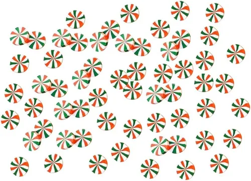 Dijes de Navidad de 3.53 onzas (3.53 onzas), para decoración de uñas, adornos temáticos de caramelo de menta, rojo, blanco y verde