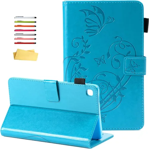 Miniatura 14 de Funda para Samsung Galaxy Tab A7 Lite de 8.7 pulgadas modelo 2021 (SM-T220/T225/T227), soporte de visión multiángulo, cartera delgada con bolsillos