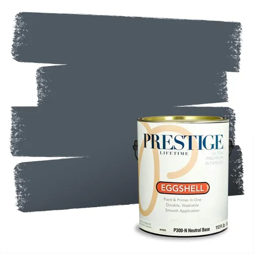 Miniatura 1518 de Pintura Exterior + imprimación PRESTIGE, todo-en-uno, 1 galón, acabado mate, color comparable al Valspar* Royal Gray* VS151-Gris real