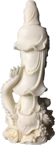 Miniatura 6 de Estatua de Quan Yin de pie en dragón, Kwan Yin Misericordia Diosa china Feng Shui Escultura Diosa asiática Mujer Buda Budista Decoración