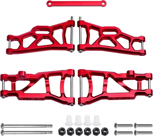 Miniatura 7 de Juego de 4 brazos en A de suspensión delantera y trasera de aluminio y barra de amarre para 1/10 Traxxas Slash 2WD actualizaciones piezas, reemplazo