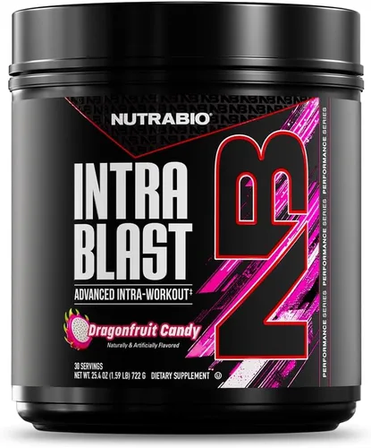 Miniatura 12 de NutraBio Intra Blast BCAA Polvo de Suplemento de Aminoácidos, Mezcla de Electrolitos e Hidratación, Intra, Pre Entrenamiento y Recuperación