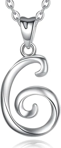 Miniatura 28 de EUDORA Collares de plata esterlina con inicial para mujer, regalos clásicos de 26 letras sin cuello para niñas, hermana, madre hija, cadena de 18