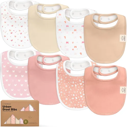 Miniatura 35 de Paquete de 8 baberos orgánicos para bebés niños, niñas - baberos de algodón suave para babear y dentición para bebé niña y niño, extra absorbentes