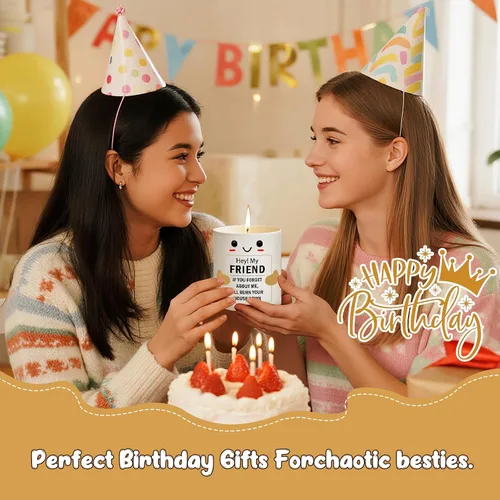 Miniatura 5 de Velas de regalo para mejores amigas para mujeres, regalo de cumpleaños genial para sus mejores amigas, mejores amigas, compañeros de trabajo