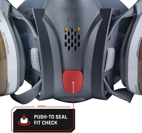 Miniatura 6 de Nuevo respirador reutilizable T-61 de media cara y C-10 fabricado en Estados Unidos con juego de filtros P-A-3 de vapor orgánico