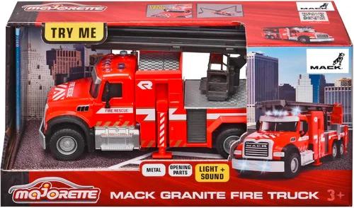 Miniatura 7 de Majorette Camión de bomberos de granito Mack 213713005
