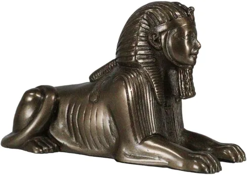 Miniatura 4 de Ebros Gift Monumento Histórico Egipcio Guardián Clásico Gran Esfinge de Giza en Bronce Sintético Figura Monolito en miniatura de 3 pulgadas