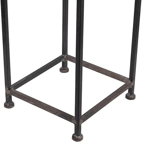 Miniatura 4 de Estante decorativo de leña moderno en forma de casa, ayuda de apilamiento alto para uso en y exteriores, estante de troncos de metal con asa