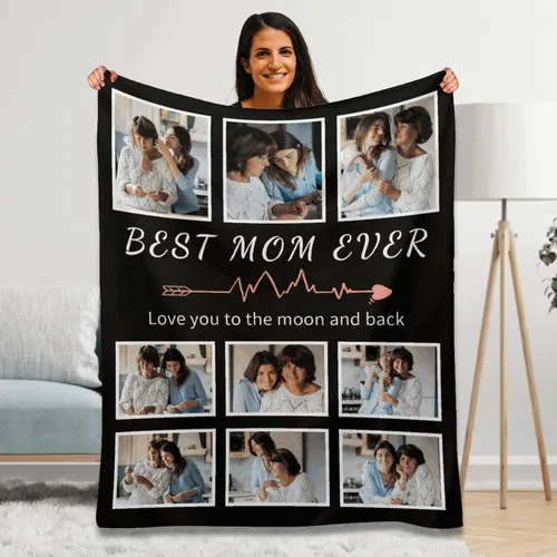 Miniatura 18 de Manta personalizada para el mejor papá, regalos personalizados para hombres, mantas personalizadas con fotos, texto para papá, marido, familia