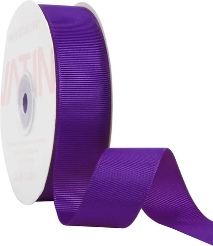 Miniatura 50 de Vatin - Rollo de cinta de grogrén, rollos de 25-50 yardas, perfecto para decoración de bodas, coronas, baby showers, envolturas de paquete de regalo