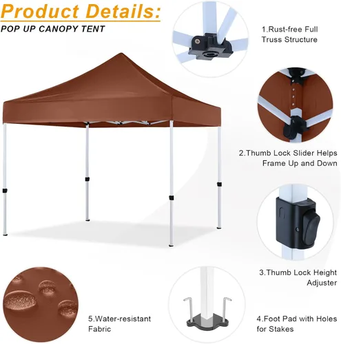 Miniatura 4 de Carpa Desplegable 10x10 Serie Comercial, Blanco