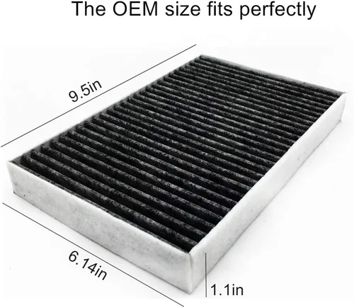 Miniatura 2 de Filtro de aire de cabina para Tesla Model S con carbón activado 2016+ Model S Fit 21072736-00-A 1072736-00-B (2016+ carbón activado)