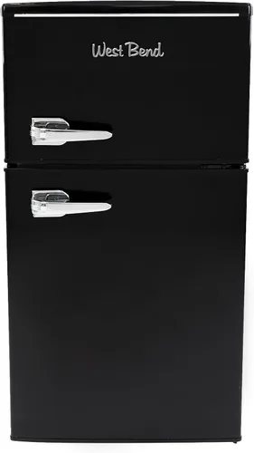 Miniatura 2 de West Bend Mini refrigerador con congelador de 3 pies cúbicos con horno microondas retro Galanz de 0.7 pies cúbicos para encimera, cocción y Negro